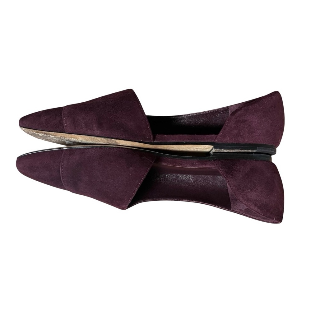 Vince Cyder Suede d'Orsay Flats Plum Ballet Flats — Size 6.5 - Picture 7 of 14